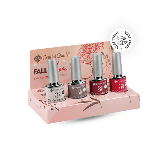 FALL IN LOVE 3 STEP CrystaLac Set 4 X 0.14 fl oz 
