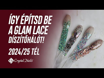 Encaje GLAM con malla decorativa integrada