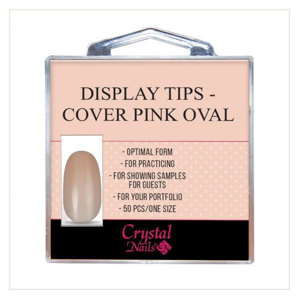 DISPLAY COVER PINK TIPS - OVAL 50pcs 